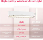 Wireless Vanity Lights for Mirror Set of 2-4000mAh Rechargeable Stick On Makeup Light with CCT Modes & Dimmable Brightness, Cordless Light for Mirror, Vanity, Bathroom, Renter Friendly