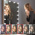 Hollywood Mirror Lights Makeup Vanity Lights, LED Vanity Mirror Lights Kit for Dressing Table, Dimmable and Adapter Plug in, Mirror Not Included (16 Bulbs Natural White)