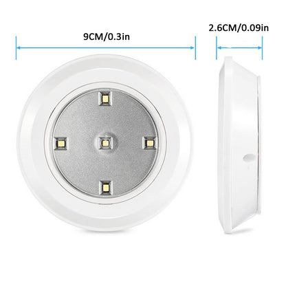 6 LED Light Set with Remote - Cool White for Cabinets & Displays