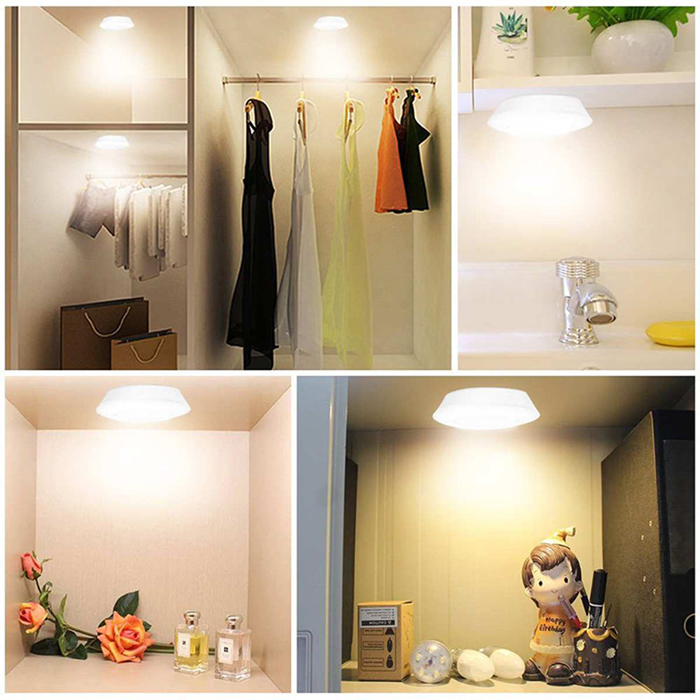 6 LED Light Set with Remote - Cool White for Cabinets & Displays