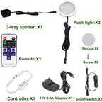 3 Pack Round Display 240V LED Puck Lights,6W Under Cupboard Counter Shelf Lights(Daylight White 6000K)