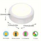 6 Pack RGBW LED Cabinet Lights, Remote Control, Battery Powered