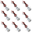 12V Under Cabinet LED Lights 9 Packs of Recessed Mini Downlights with Hardwired Cable and Connectors for Indoor Cupboard Bookshelf Stair Lighting (Cool White)