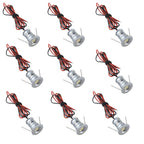 12V Under Cabinet LED Lights 9 Packs of Recessed Mini Downlights with Hardwired Cable and Connectors for Indoor Cupboard Bookshelf Stair Lighting (Cool White)