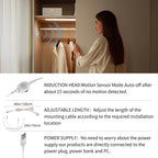 LED Under Cabinet Kitchen Lights for Motion Sensor Light,Dimmable 4000K Under Cupboard Light,Under Counter Light with Automatic Shut Off Timer (Natural White) [Energy Class E]