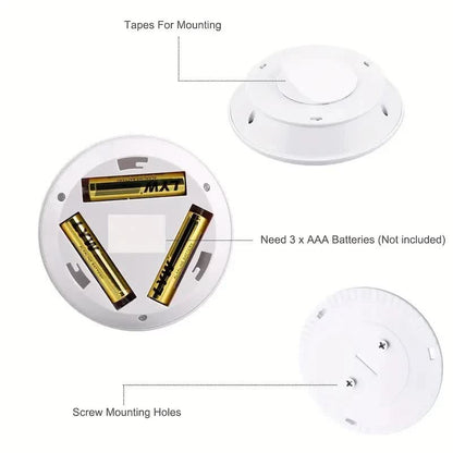 6 LED Light Set with Remote - Warm White for Cabinets & Displays