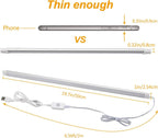 Dimmable Under Cabinet LED Lighting, Smart Touch Memory Function, 5V USB Powered LED Closet Light Bar CCT Color changing (50CM 2 Pack)