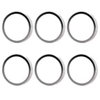 6 Pack GU10/MR16 Bulb Decorative Trim Rings, Heat Insulation Anti-Scald Protective Rings for Track Lighting, Snap-On Spring-Loaded Design (Brushed Nickel)