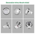6 Pack GU10/MR16 Bulb Decorative Trim Rings, Heat Insulation Anti-Scald Protective Rings for Track Lighting, Snap-On Spring-Loaded Design (Brushed Nickel)