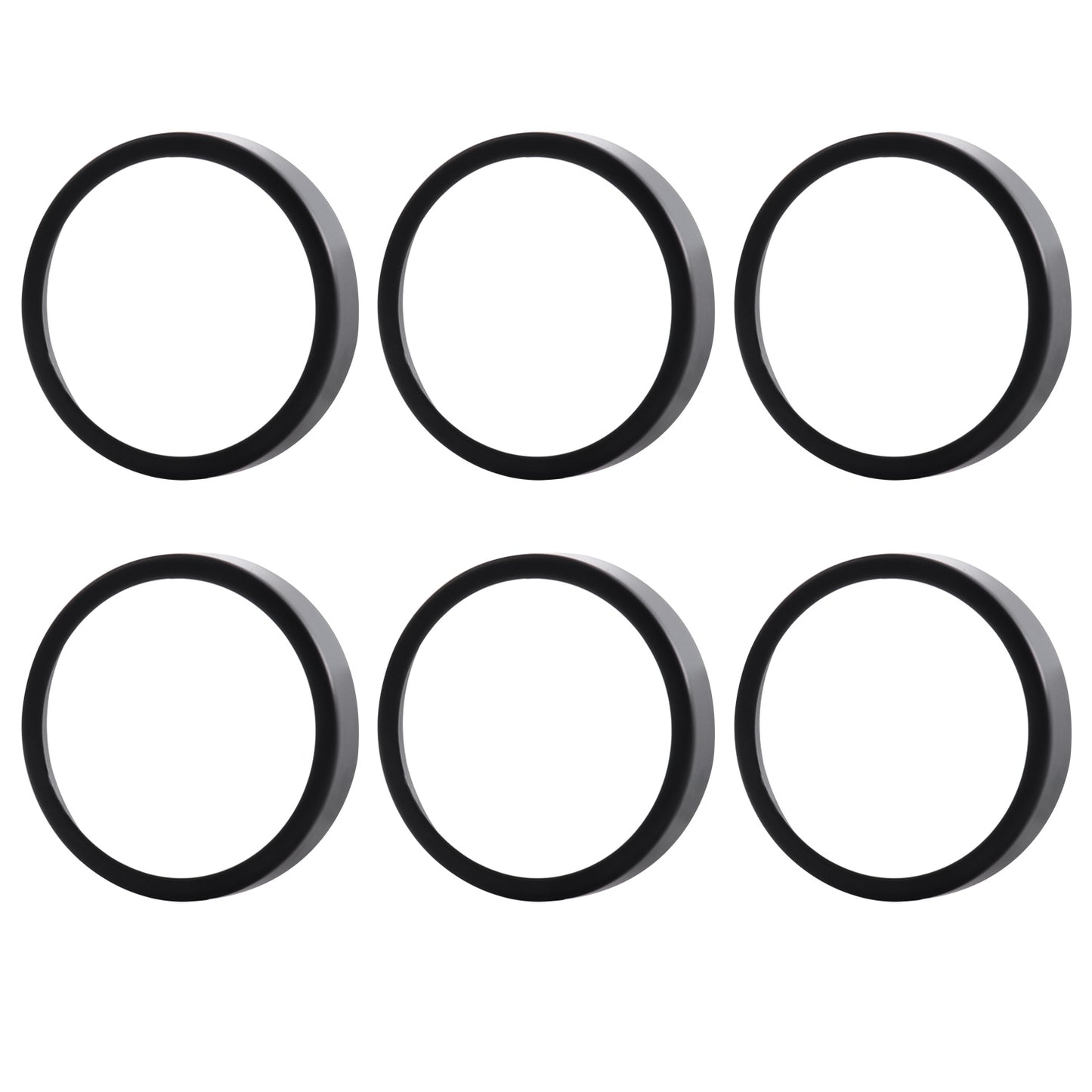 6 Pack GU10/MR16 Bulb Decorative Trim Rings, Heat Insulation Anti-Scald Protective Rings for Track Lighting, Snap-On Spring-Loaded Design (Matte Black)