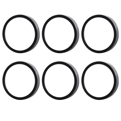 6 Pack GU10/MR16 Bulb Decorative Trim Rings, Heat Insulation Anti-Scald Protective Rings for Track Lighting, Snap-On Spring-Loaded Design (Matte Black)