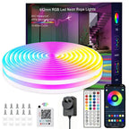 16.4FT Led Neon Rope Lights with APP/Remote Control, Flexible DIY Design, Music Sync Neon Lights for Wall Decor, Outdoor IP67 Waterproof, RGB LED Strip Lights for Bedroom, Living, Gaming, Party