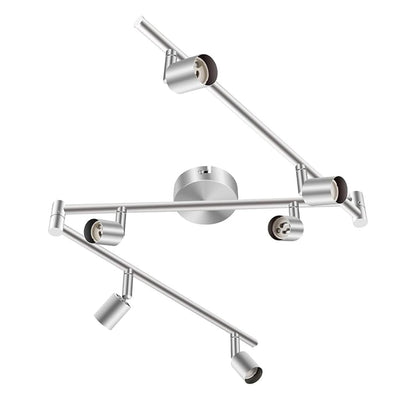 Kitchen Lights, 6-Light Ceiling Lighting Kits, Swivelling Ceiling Spotlight for Bedroom, Kitchen and Living Room(GU10 LED Bulbs not Included) (Brush Nickel)