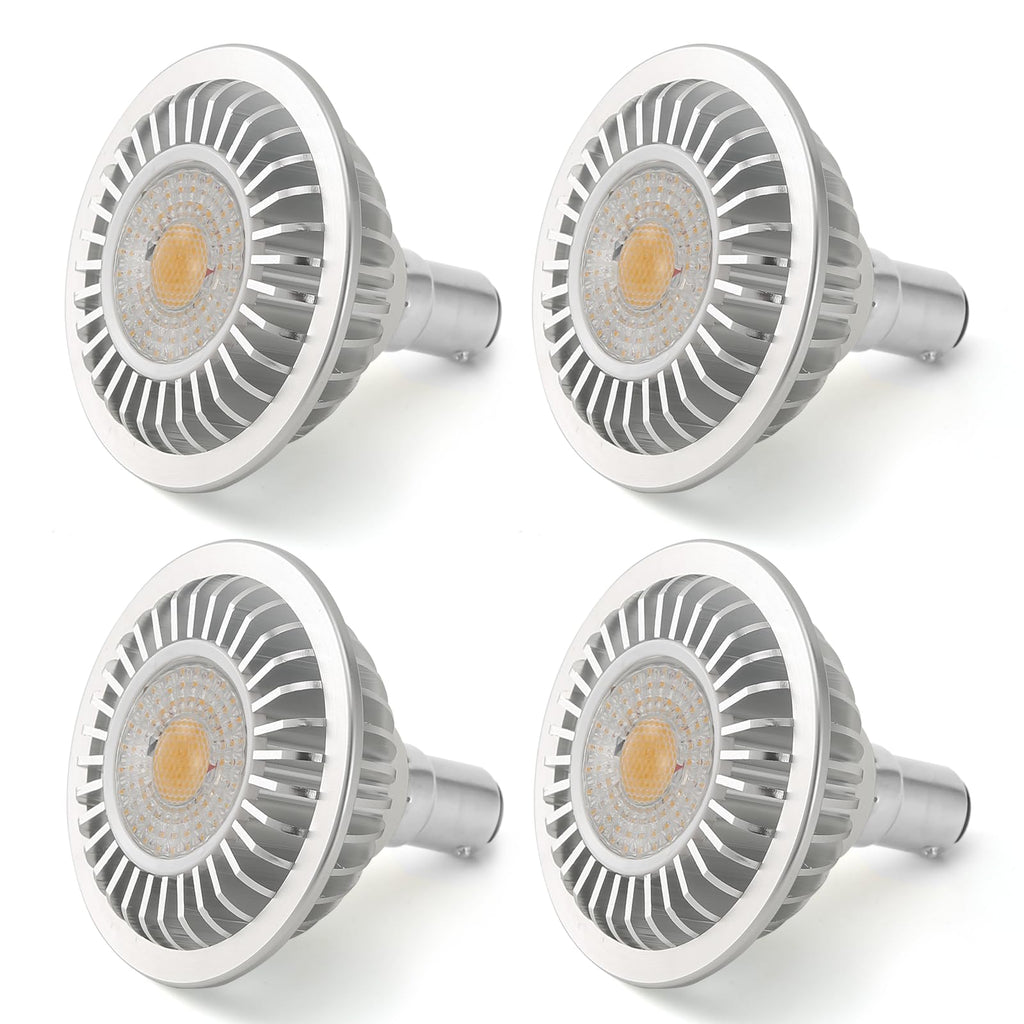 AR70 LED Light Bulb BA15D B15 Base, AC/DC12V Input, 7W 500lm for Home Household Commercial Lighting, 50W Halogen Lamp Replacement(Warm White,4 Pack)