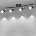 LED Ceiling Light,4 Way Rotatable Spot Lights for Ceiling,Flexible Ceiling Lights for Bedroom,Living Room, Black with Protectiv Bulb Trims(Gu10 Bulbs Not Included)