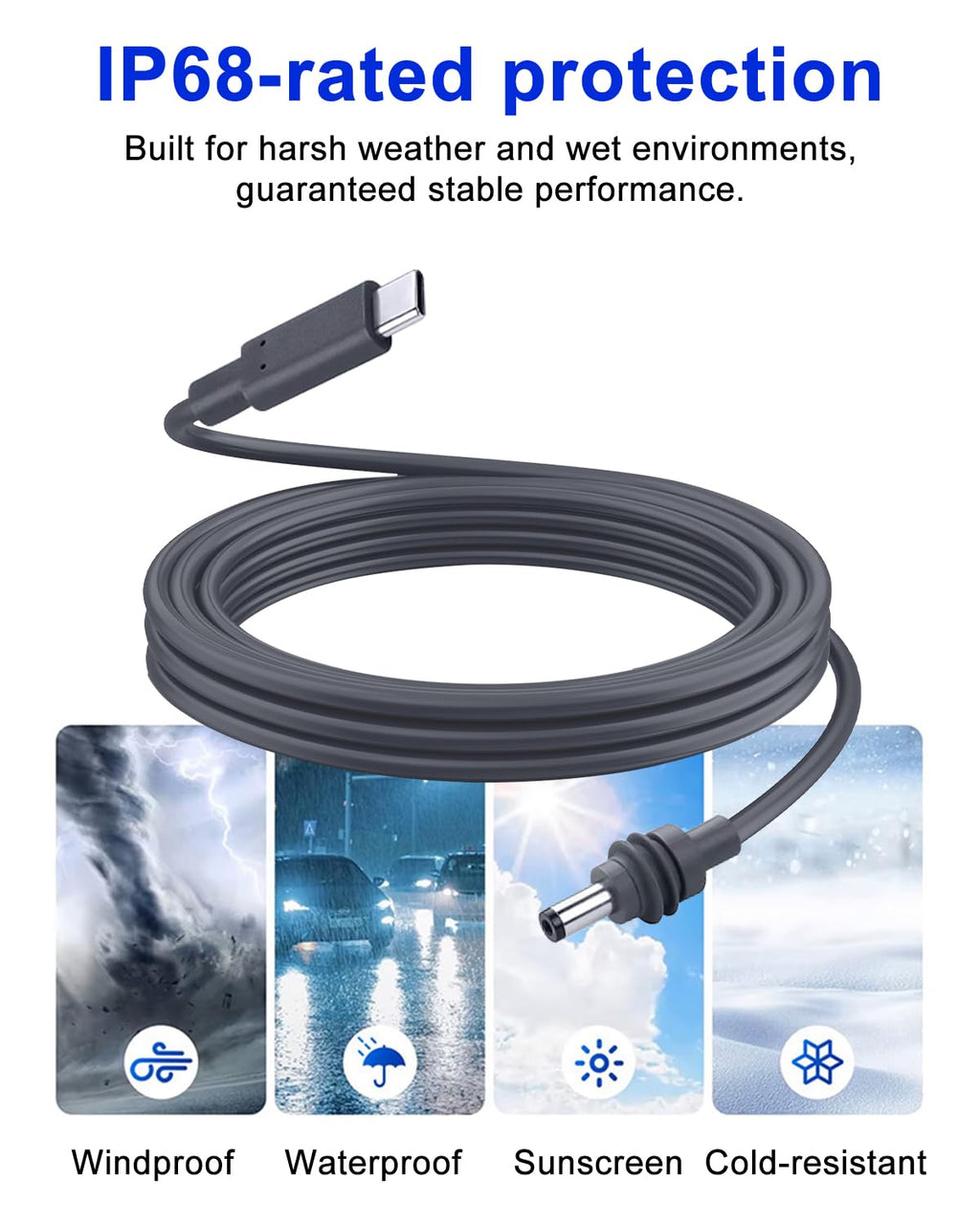 Starlink Mini Power Cable 3.3FT USB-C to DC5521