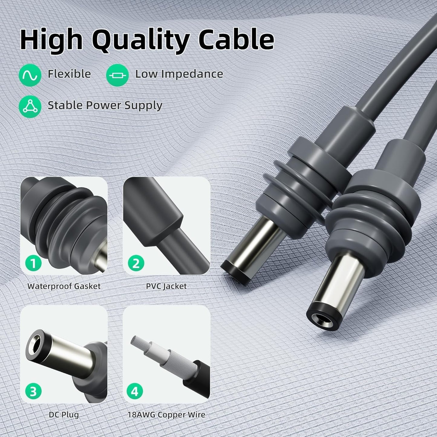 Starlink Power Cable   5521 DC to DC Power Cord 65.5FT/20M