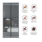 Extra Durable Magnetic Fly Screen Door Anti Mosquito Screen Mesh Curtain Grey-100x230cm