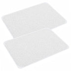 2 Pack Non-Slip Loofah Shower Mats 75x44cm Bathroom Bath Mat Machine Washable with Suction Caps Quick Drain