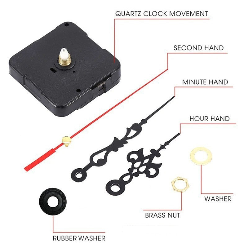 Wall Clock Movement Silent Quartz Clock 2-Pack