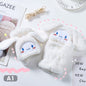 Sanrio Cinnamoroll Kawaii Flannel Gloves Y2k Harajuku Style Soft White