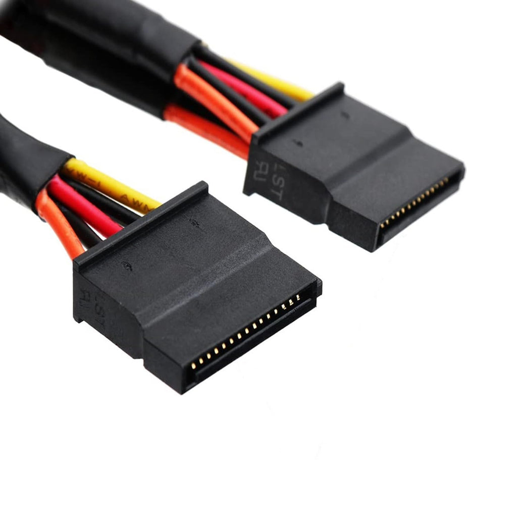 SATA 15 Pin x2 to Mini 6 Pin ATX Cord Compatible with Dell Inspiron 3653 3650 HDD SATA Power Cable 12inch/30cm