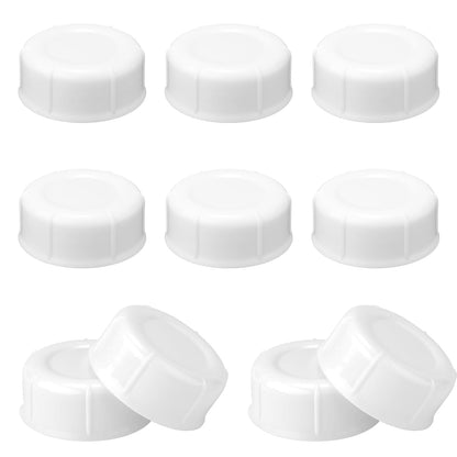 10pcs Narrow Baby Bottle Caps for Dr Brown & Medela Bottles, BPA Free Travel and Storage Baby Bottle Lids Replacement Parts with Sealing Gasket for Ameda Baby Bottles Accessory (White)  White    White