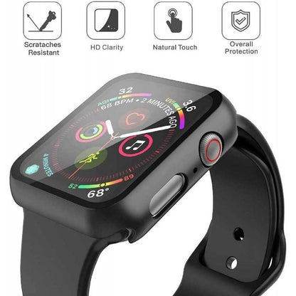 Compatible with Apple Watch 40mm Shockproof Case and 9H Tempered Glass 2-Pack Rose Gold