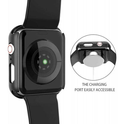 Compatible with Apple Watch 40mm Shockproof Case and 9H Tempered Glass 2-Pack Rose Gold