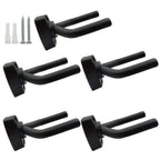 Guitar Hanger Wall Mount 5-Pack Black with Screws Compatible with Guitars