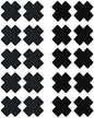 10-pack Disposable X, Plus Sign, Cross Self-Adhesive Satin Nipple Cover Pasties Stickers Black Black Black