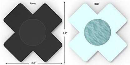 10-pack Disposable X, Plus Sign, Cross Self-Adhesive Satin Nipple Cover Pasties Stickers Black Black Black