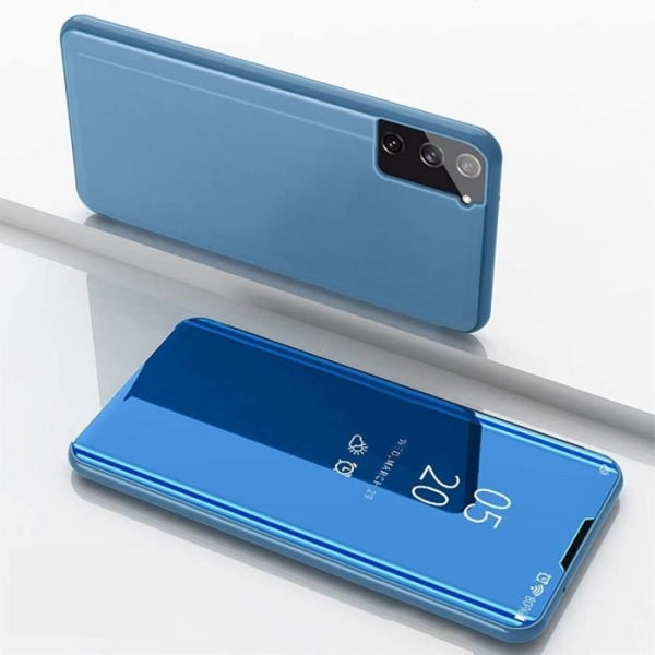 Compatible with Samsung S21 FE Transparent Blue Full Body Protection Smart Case 360 Samsung