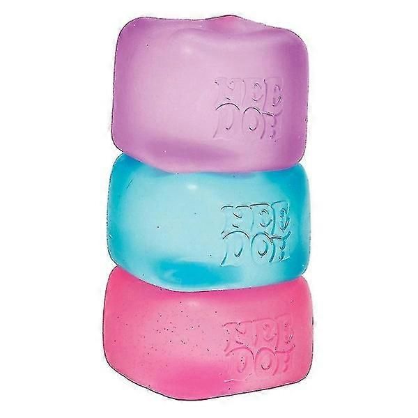 Soft Cube Fidget Toy 5.6*5.6*5.6cm, Transparent Squishy Stress Ball for Stress & Anxiety Relief(Purple)