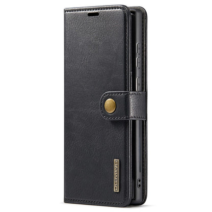 DG.MING Magnetic Wallet Case Compatible withSamsung Galaxy S22 Ultra Black 2-in-1