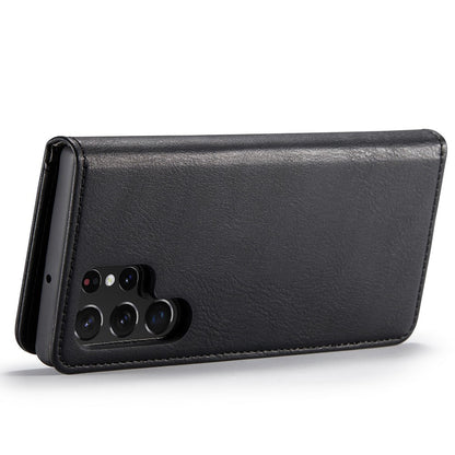 DG.MING Magnetic Wallet Case Compatible withSamsung Galaxy S22 Ultra Black 2-in-1