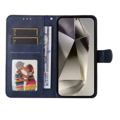 Compatible with Samsung S25 Ultra PU Leather Wallet Case Blue Samsung Multiple Colors