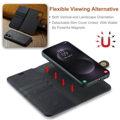 Magnetic Wallet for Compatible with Samsung Galaxy S25 Edge Black Case 2-in-1 with Card Holder