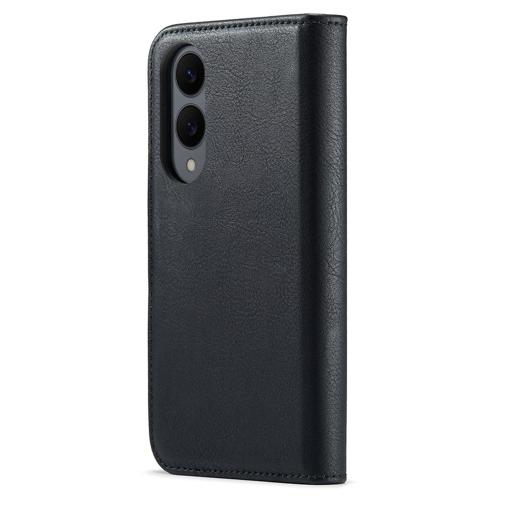 Magnetic Wallet for Compatible with Samsung Galaxy S25 Edge Black Case 2-in-1 with Card Holder