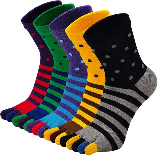 Men's 5 Finger Socks with Split Toe Socks, Sports Five Finger Socks for Men