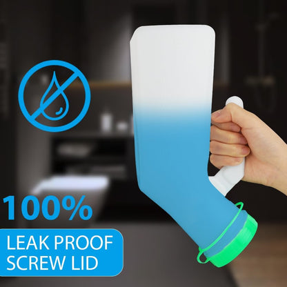 Urinal Bottle for Men, Glow-in-the-Dark 1000ml Pee Bottle for Travel & Incontinence Green