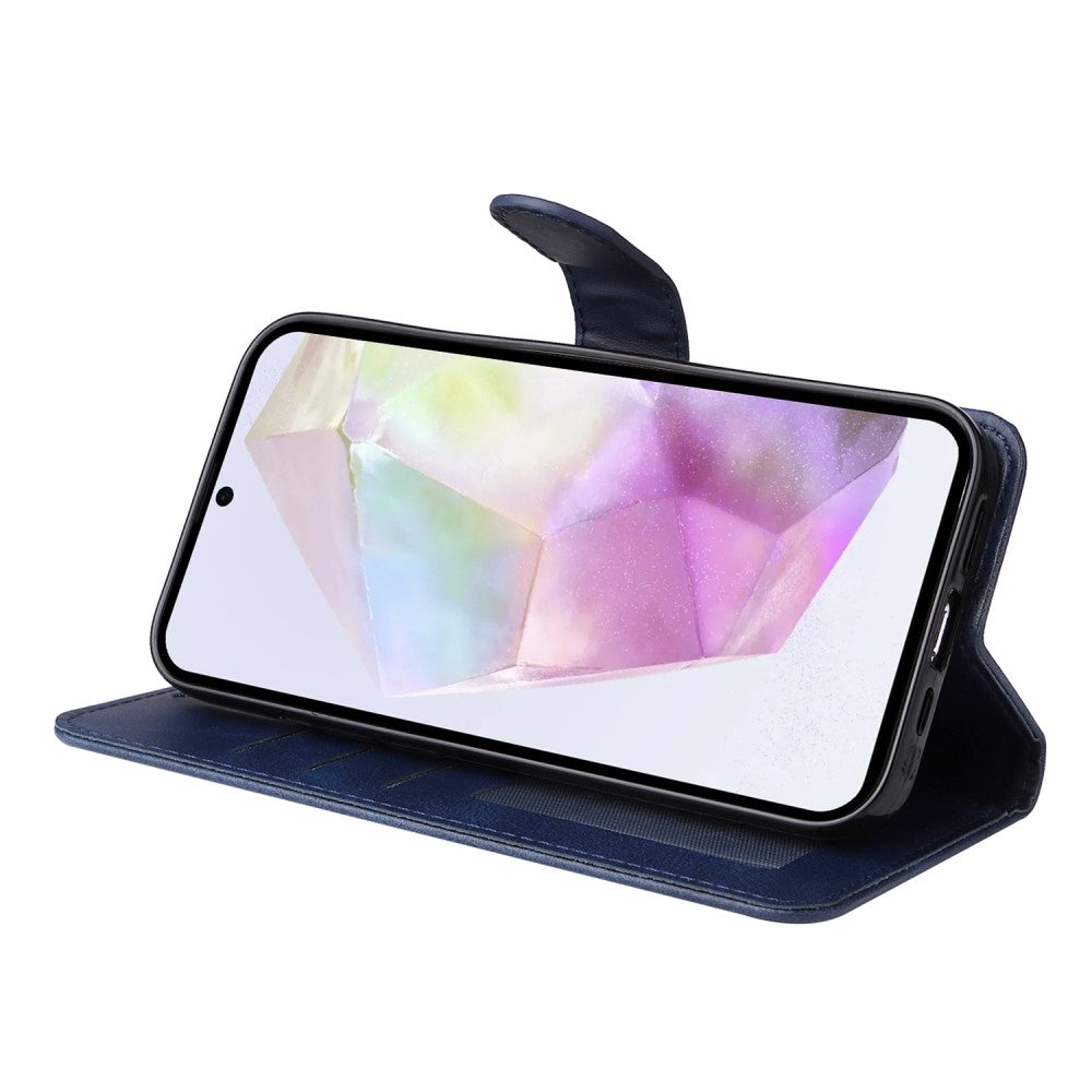 Compatible with Samsung A56 5G PU Leather Wallet Case Blue