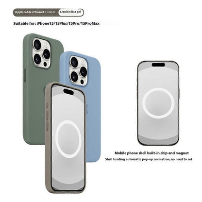 iPhone 15 Pro Case Compatible with MagSafe Liquid Silicone Back Cover Perfect Baby Blue