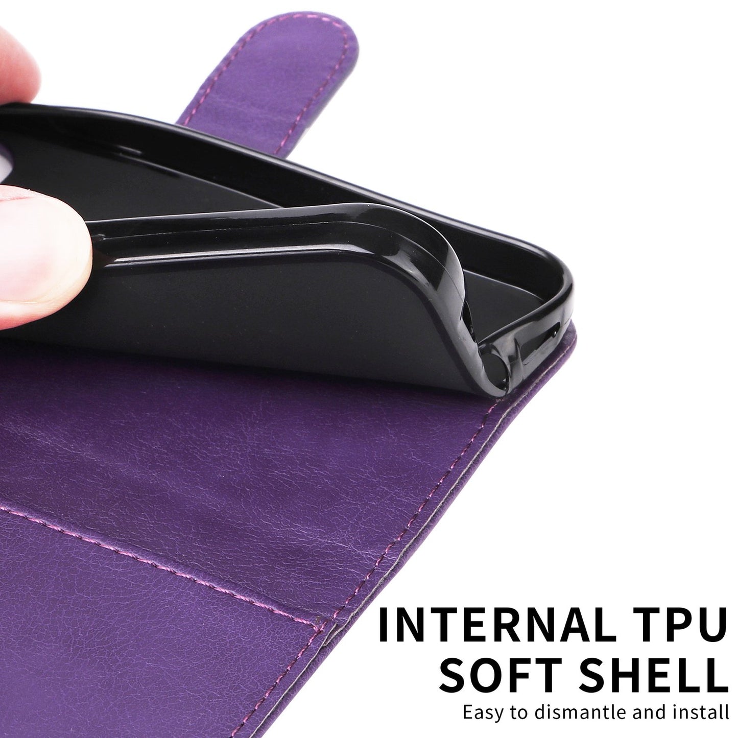 SKALO Xiaomi Redmi A5 4G PU Leather Wallet Case - More Colors_MGF Purple