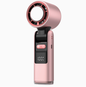 Portable Fan Handheld Mini Turbo Fan Battery ， High Speed Powerful Ice Cooling 5 Speed Adjustable Rechargeable Personal Fans for Beach Camping Travel Working （Cherry Blossom Pink）