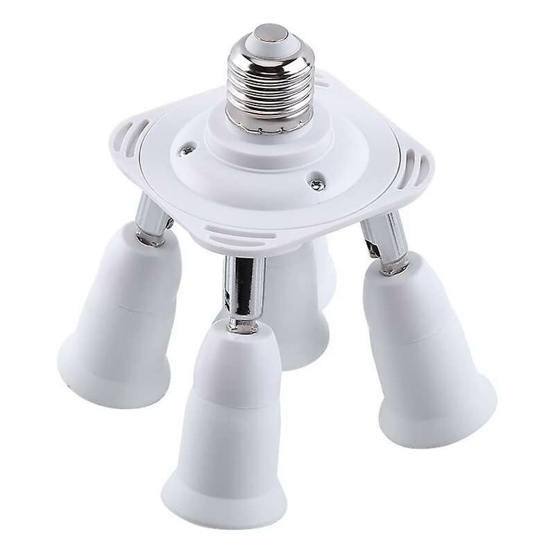 5 In 1 E27 Socket Splitter Adapter Socket Splitter Adapter Socket Converter Holder For E27 LED Bulbs