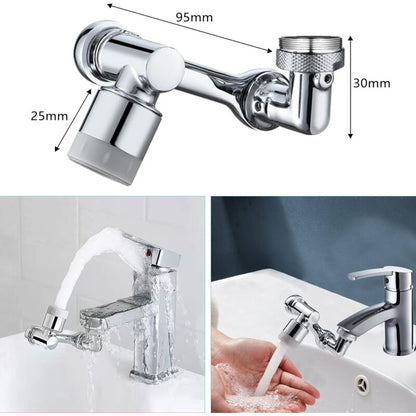 Multifunctional ROtatable Faucet Extension, 1080° Brass Faucet Extension, Water Saving Faucet Adapter, Adjustable