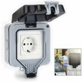 Waterproof Outdoor Wall Socket, Ip66 Weatherproof Outdoor Socket For Kitchen, Bathroom, Garage, Pool And Garden