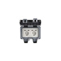 Outdoor Double Wall Socket With Usb Waterproof Heavy Duty Electrical Outlet With Wall Box (Double)