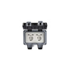 Outdoor Double Wall Socket With Usb Waterproof Heavy Duty Electrical Outlet With Wall Box (Double)